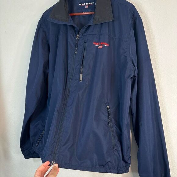 Vintage 90s Polo Ralph Lauren Spell Out Logo Windbreaker Jacket Men’s Large USA - Picture 4 of 10